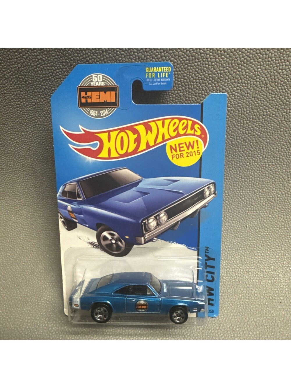 Hot Wheels '69 Dodge Charger 500 HEMI 426 Blue HW City #19 Not Mint New For 2015